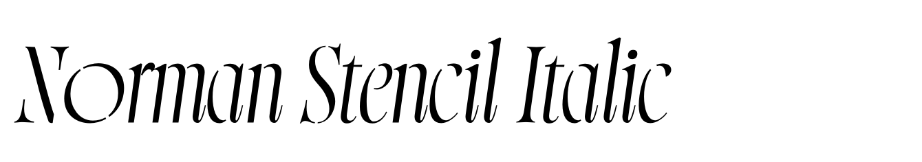Norman Stencil Italic